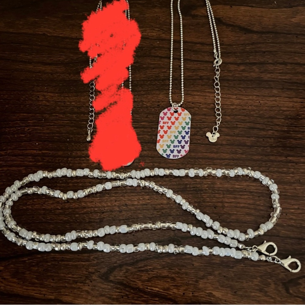 Disney mickey BFF necklace and Converse bundle